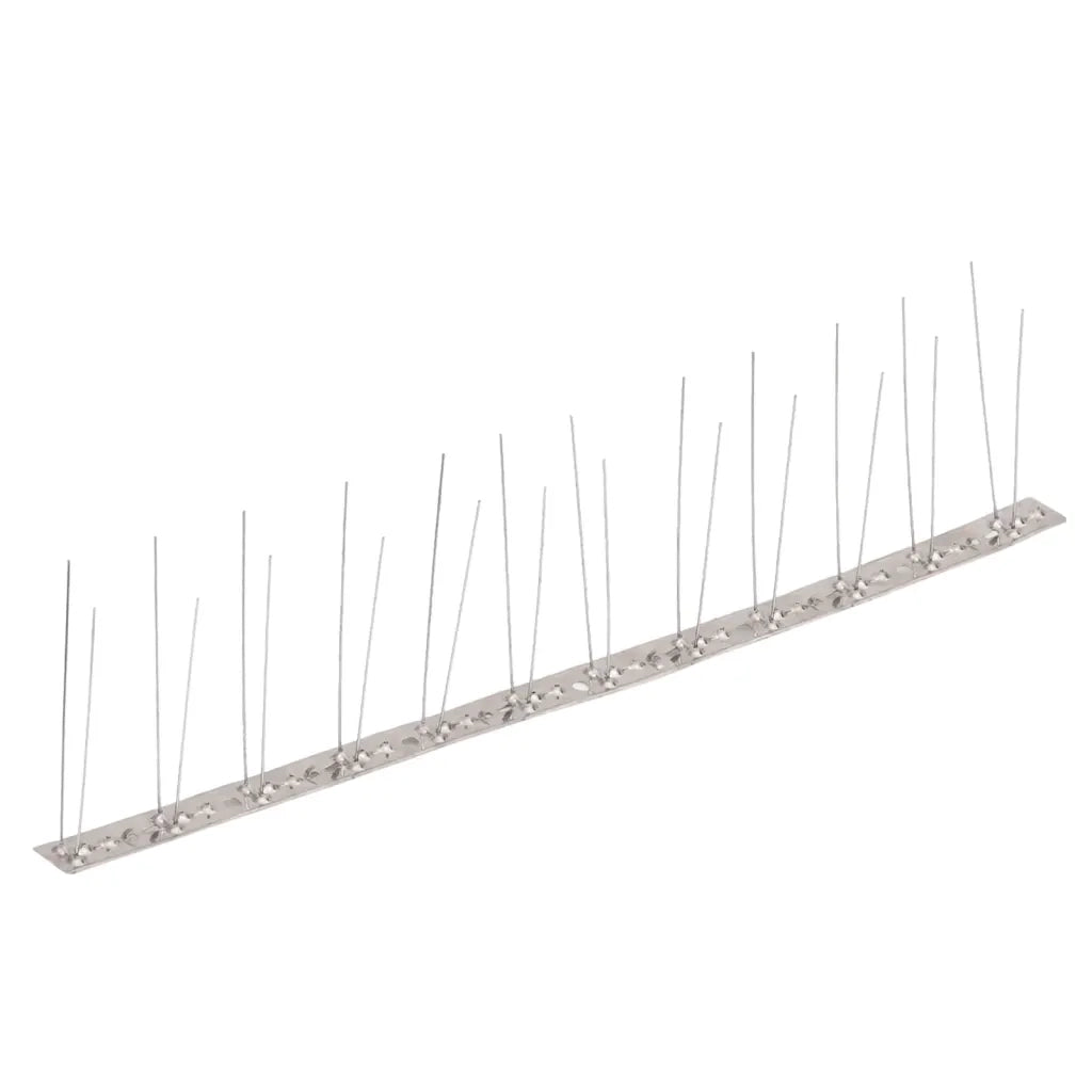 Set Dissuasori per Uccelli e Piccioni 20 pz Acciaio 2 File 10 m 149130