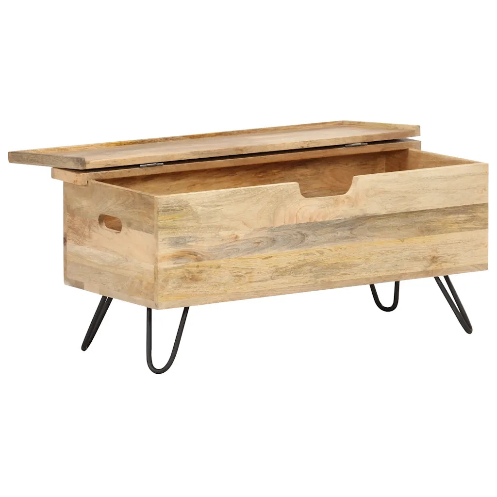 Baule 90x40x45 cm in Legno Massello di Mango CFW6184726