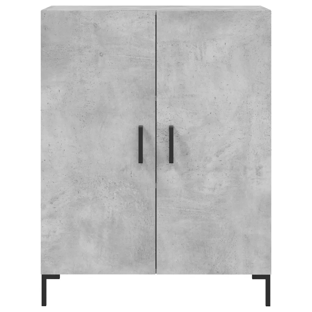 Credenza-Buffet-Armadio da cucina Grigio Cemento 69,5x34x180 cm in Legno Multistrato 609758