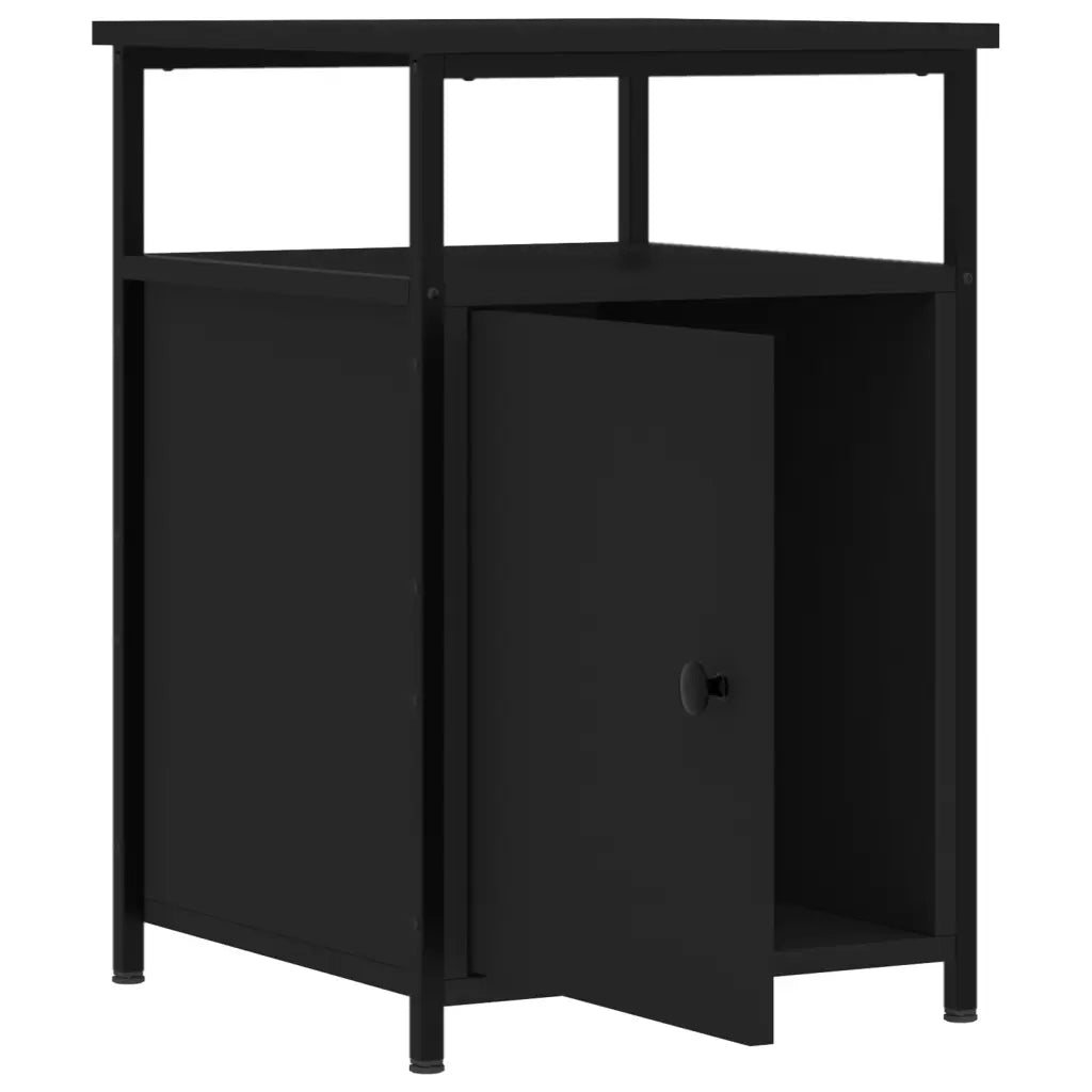 Comodini 2 pz Neri 40x42x60 cm in Legno Multistrato 826034