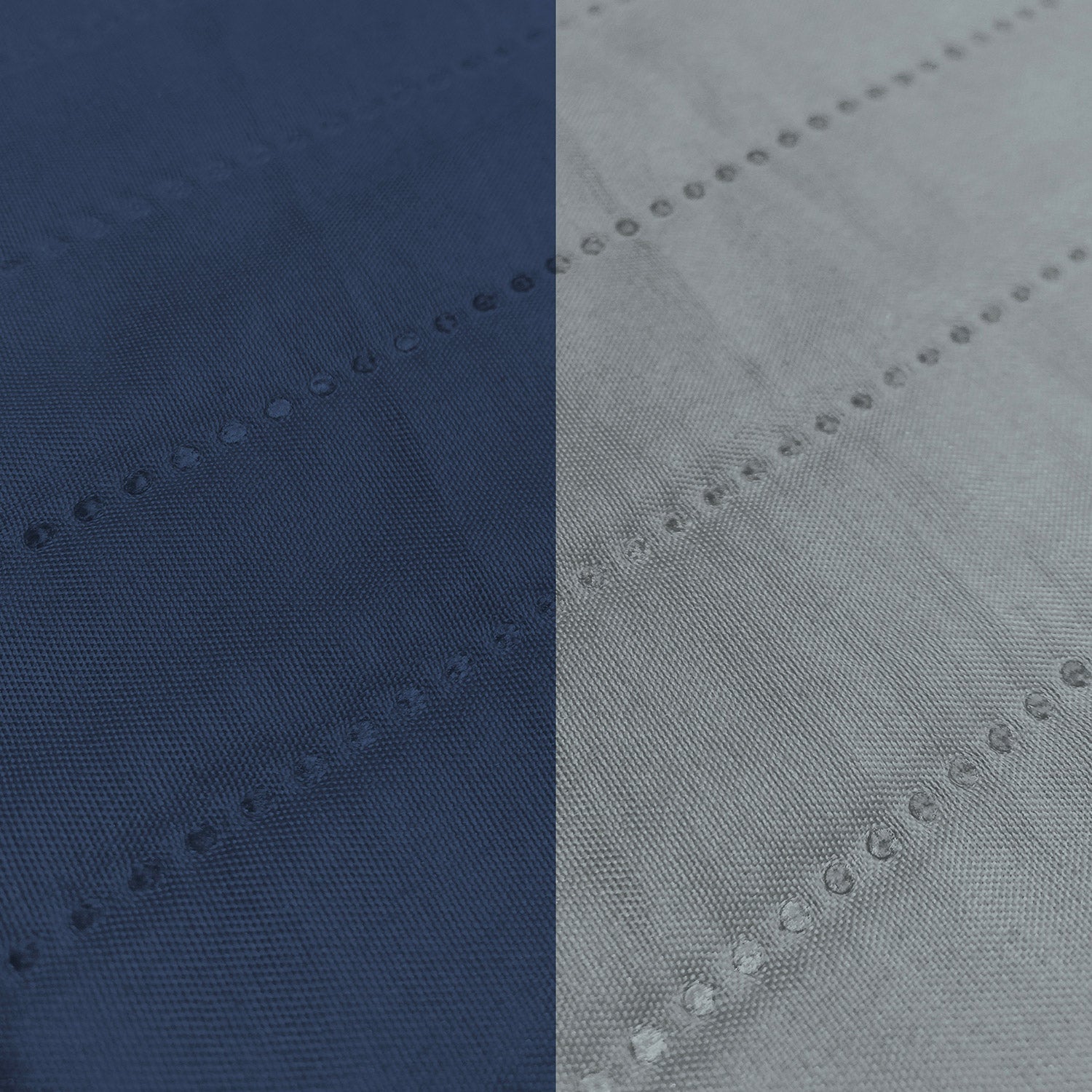 Copridivano Impermeabile Trapuntato 2 Posti Double Face in Microfibra Blu Scuro/Grigio Chiaro
