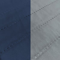 Copridivano Impermeabile Trapuntato 2 Posti Double Face in Microfibra Blu Scuro/Grigio Chiaro