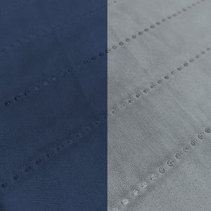 Copridivano Impermeabile Trapuntato 2 Posti Double Face in Microfibra Blu Scuro/Grigio Chiaro