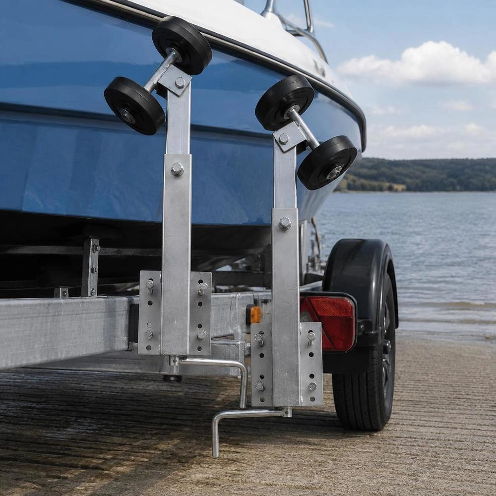 Boat Trailer Supports, Double Rollers, Set Of 2, 59-84 Cm