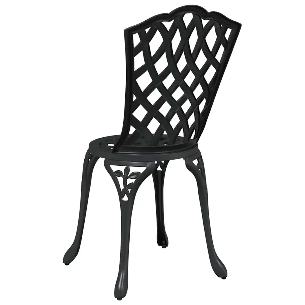 Sedia da Giardino 2 pcs Nero 39 x 40 x 87cm Alluminio 42002395