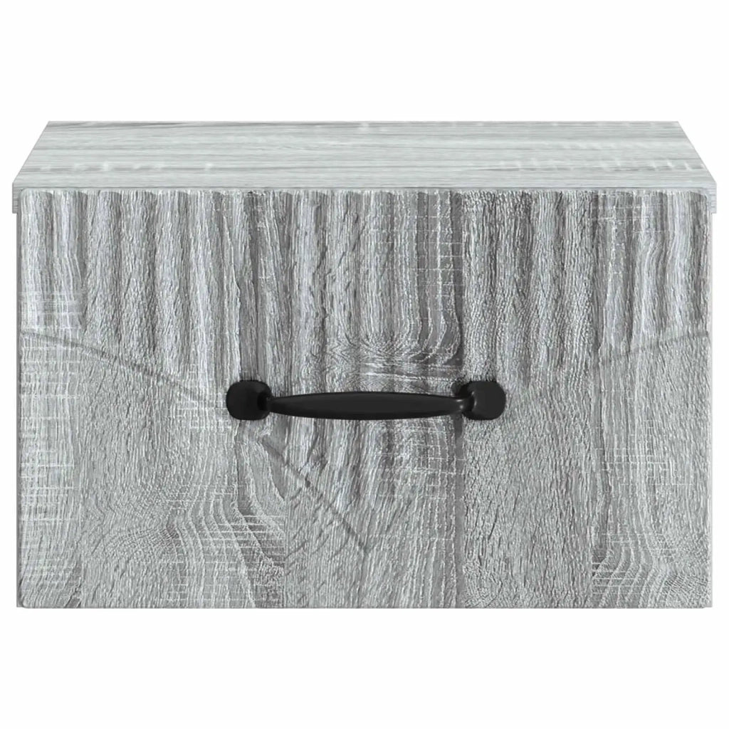 Mobiletto da notte a muro 2 pcs Grigio Sonoma 34,5 x 33 x 20 cm 898948