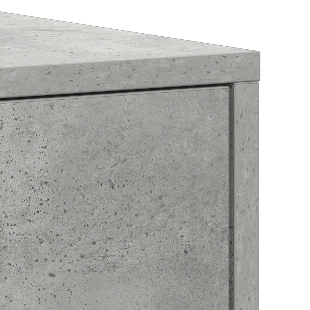 Mobile da Bagno | Armadio da bagno Grigio Cemento 30x30x183,5 cm Legno tecnico