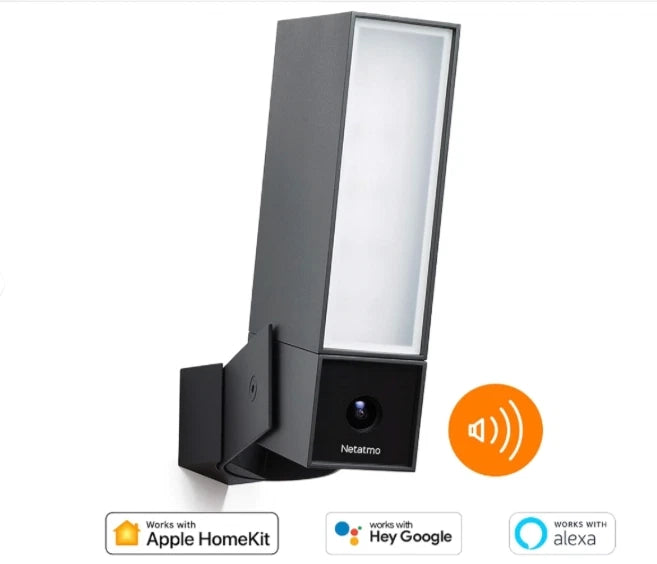 Netatmo, telecamera esterna intelligente con sirena - NOC-S-FR- Wi-Fi Nero