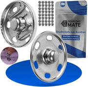 Drukknopen per cucire, Ø 6 mm esterni, 20 paia, in argento, di rame, drukknoop per abbigliamento, ricamo, progetto fai da te, riparazione delle chiusure, accessori per cucire, drukknoop per cucire, chiodi metallici di ricambio