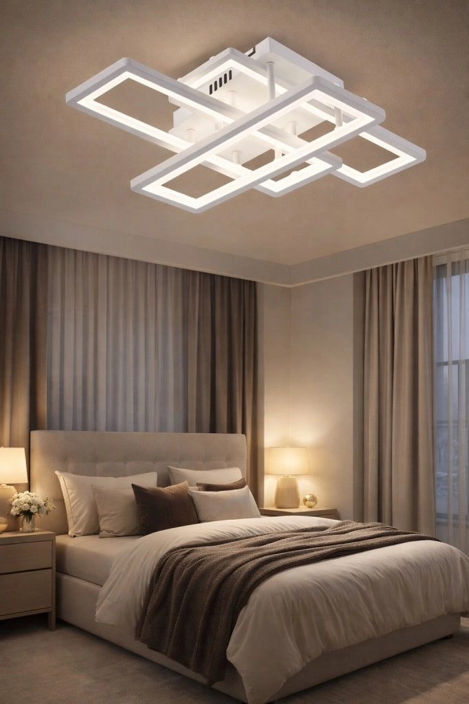 Lampada da soffitto LED rettangolare bianca Vargo