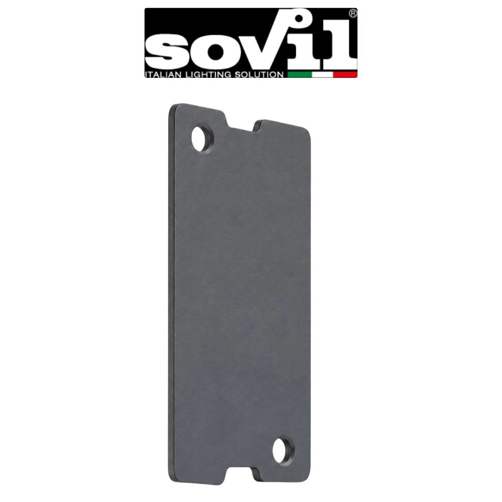 Placa di chiusura in alluminio grafite per supporto testa palo
