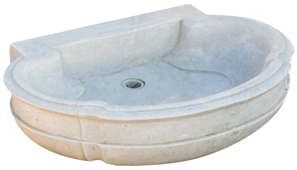 Biscottini Vasca in marmo bianco L80xPR57xH16 cm realizzata completamente mano Offerta