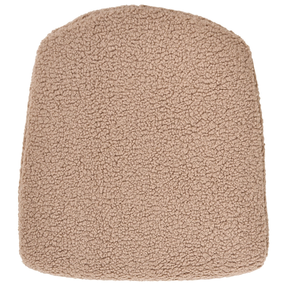 Sedia a dondolo in boucle con rivestimento in metallo dorato con braccioli Soggiorno Beige