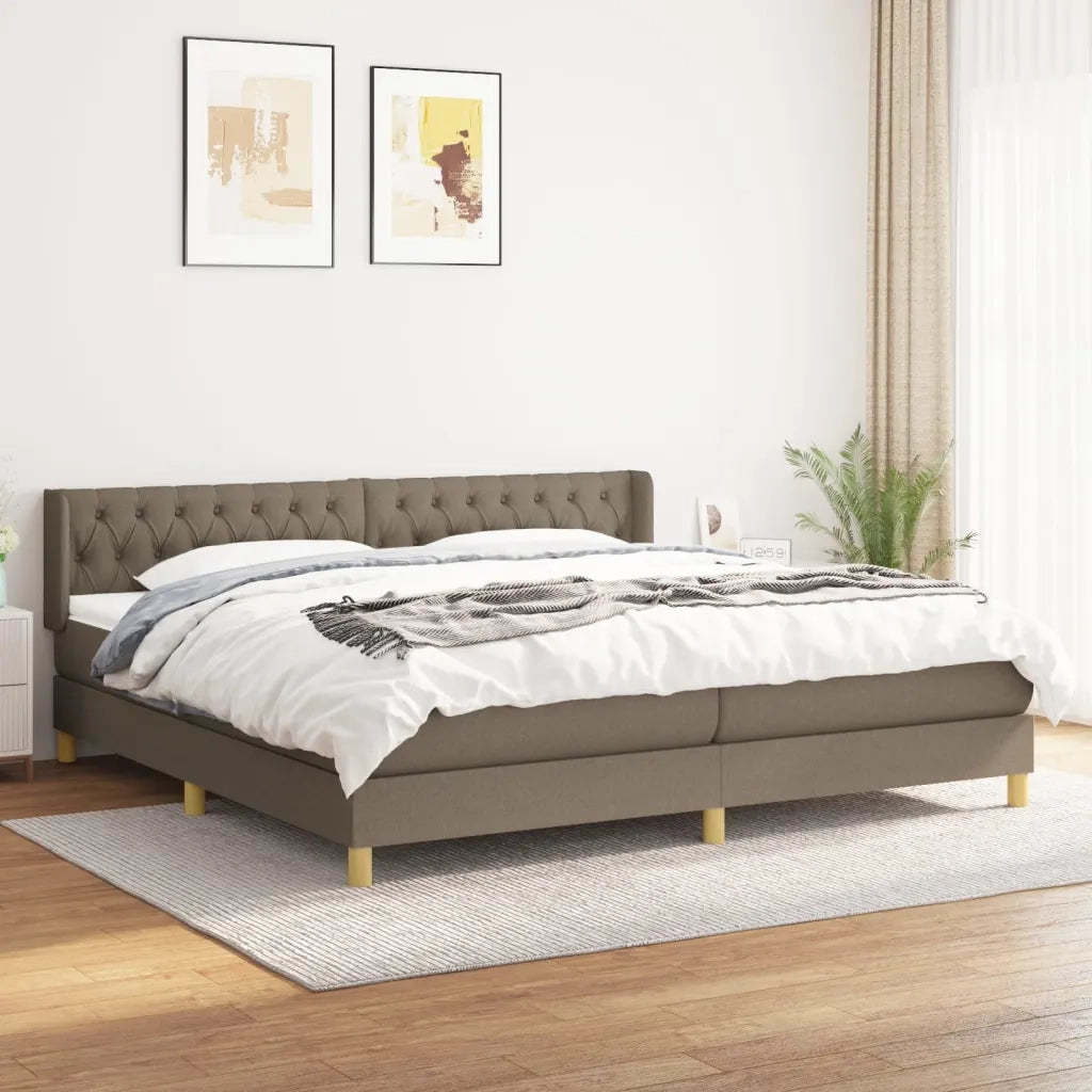 Giroletto a Molle con Materasso Tortora 200x200 cm in Tessuto cod mxl 35336