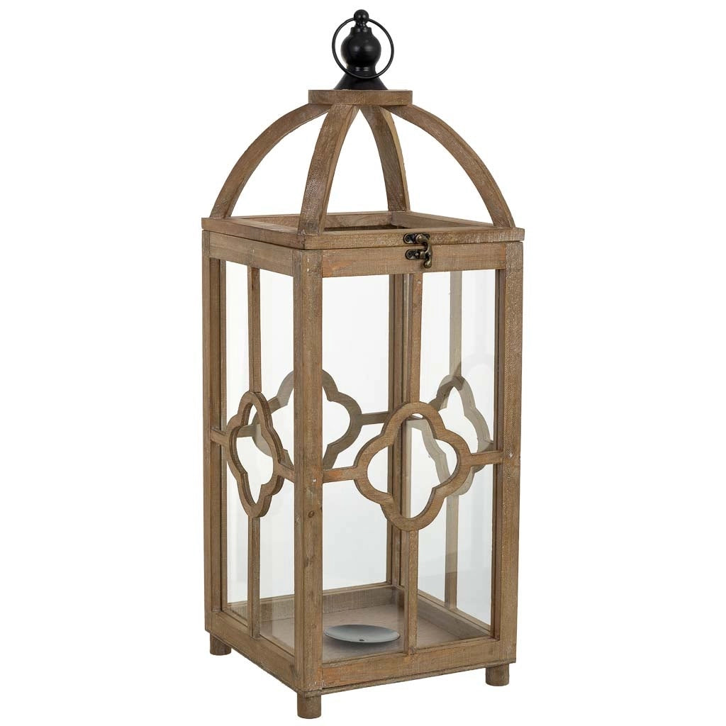 Lanterna in legno 23x23x63h cm