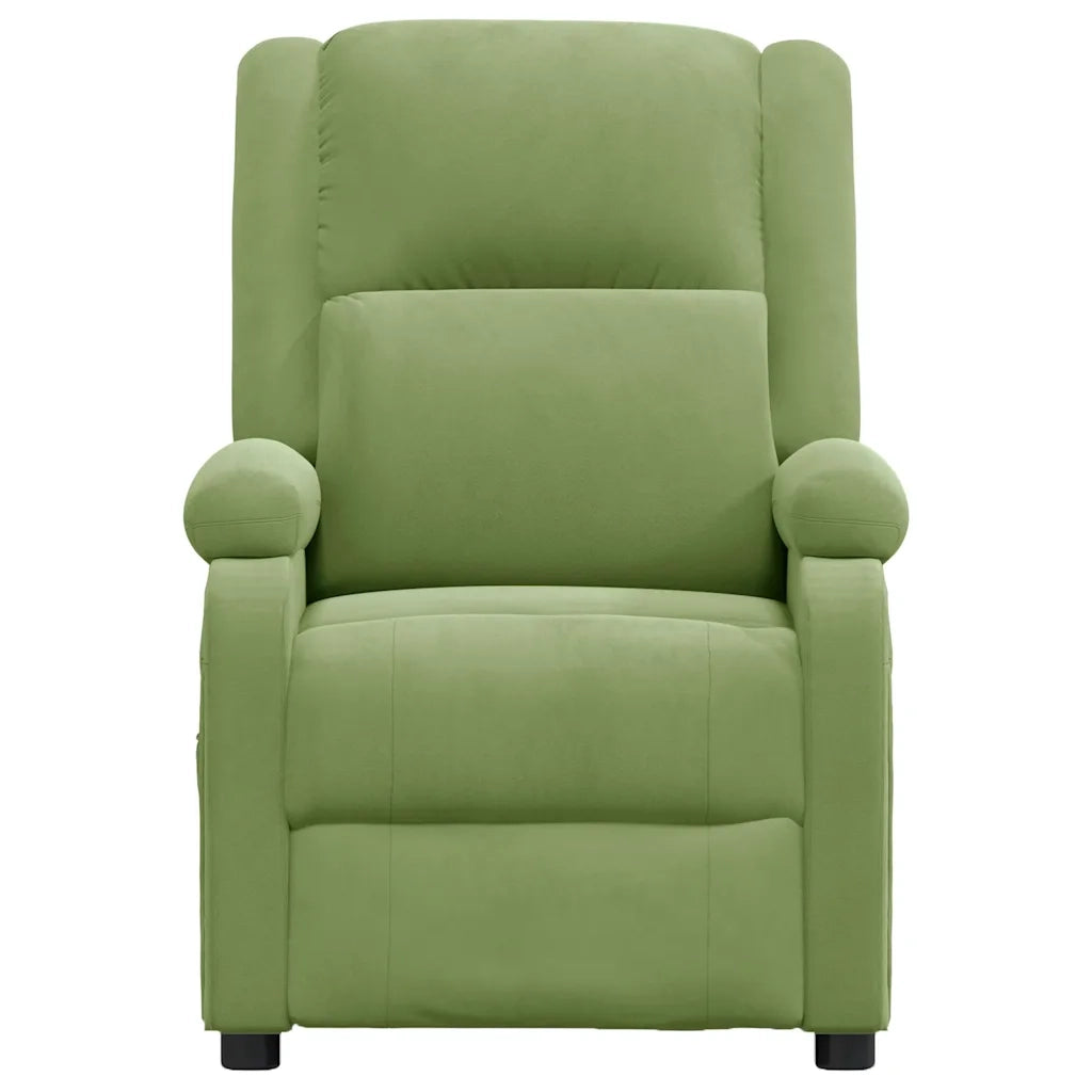 Poltrona Reclinabile Verde Chiaro in Velluto 342402