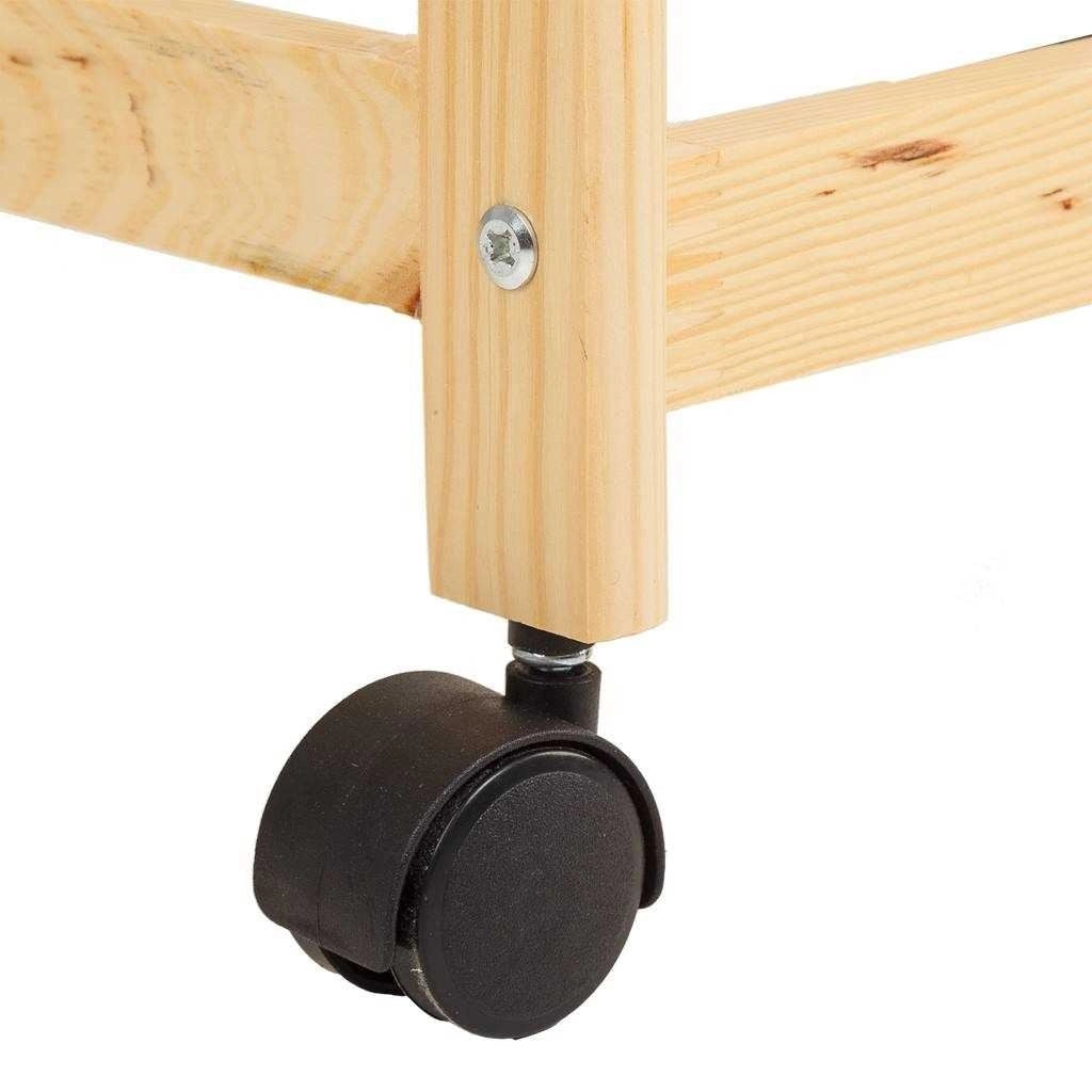 Carrello da cucina in legno di pino marrone 47x37x85