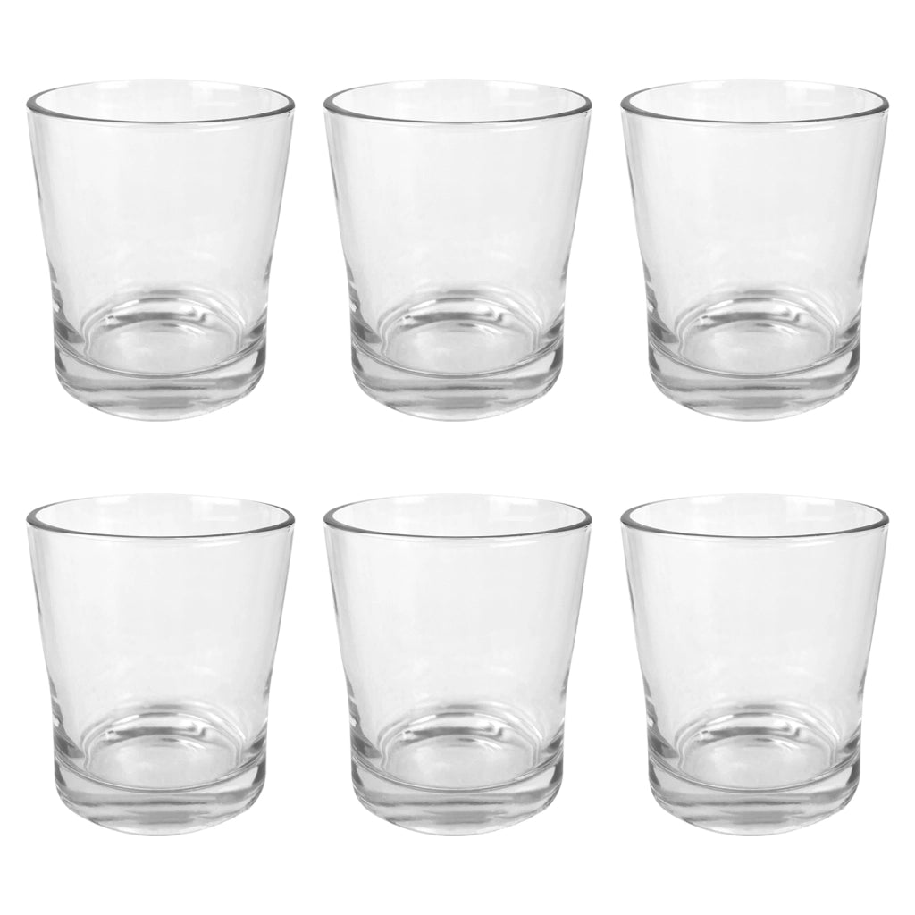 Set 6 Bicchieri Acqua Bibite Bevande 29 Cl In Vetro Resistente Lavorato Bicchiere Design Moderno Cucina Certificati Contatto Alimentare Lavastoviglie Microonde Bar Ristorante Modello 1