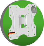Supporto per TV a parete, regolabile e girevole, universale, massimo VESA 200x200 mm, per schermi TV piani e curvi da 23 a 42 pollici fino a 30 kg, bianco