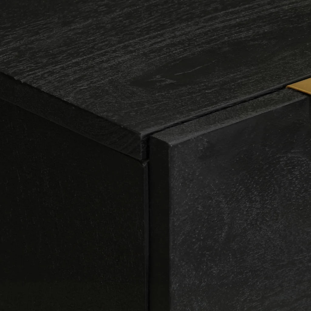 Credenze 2 pz Nere 60x33x75 cm in Legno Multistrato