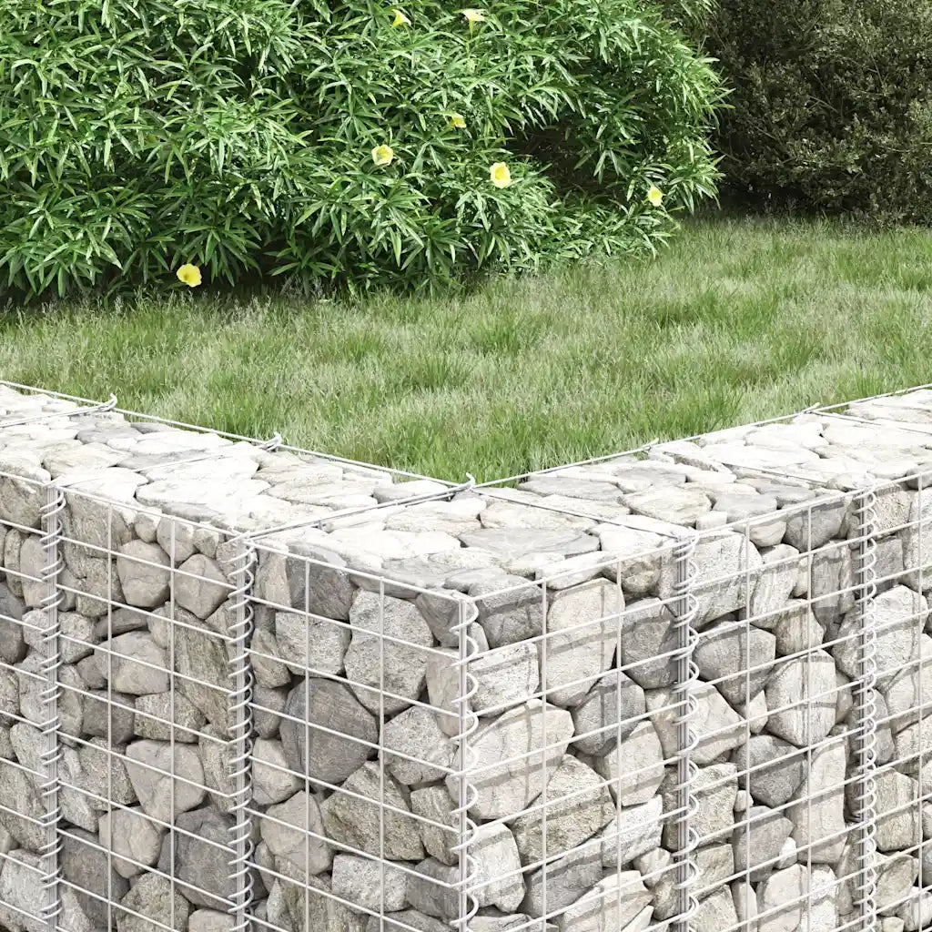 Fioriere Rialzate Gabbione 4 pz 30x30x50/100/150/200 cm Ferro 151252