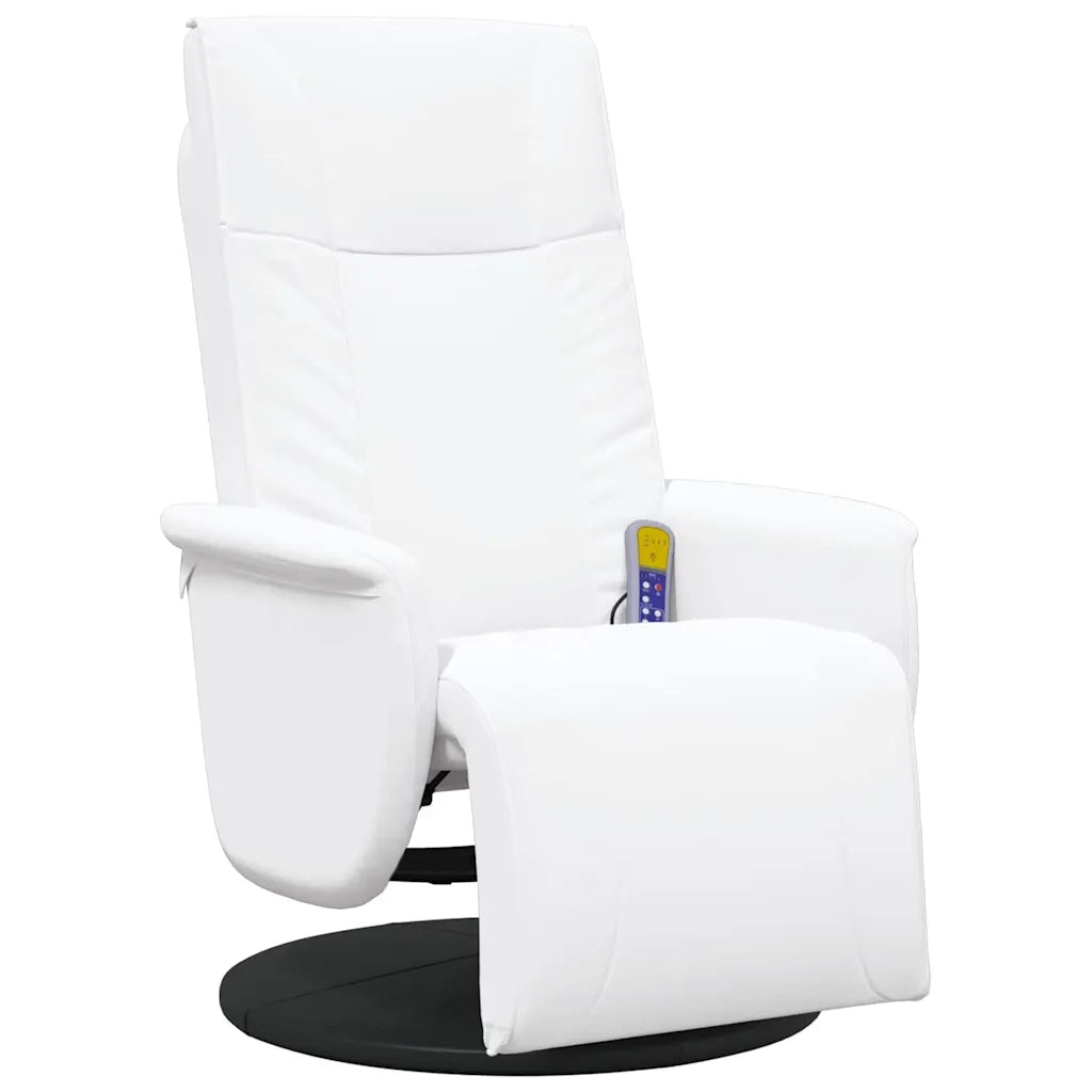 Poltrona reclinabile con massaggio Bianco 71 x 90 x 105 cm
