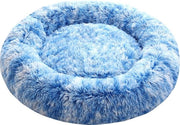 Donut per cani calmiante XL, cuscino rotondo con copertura rimovibile e lavabile, cuscino morbido e confortevole per cani ansiosi (80 cm, blu)