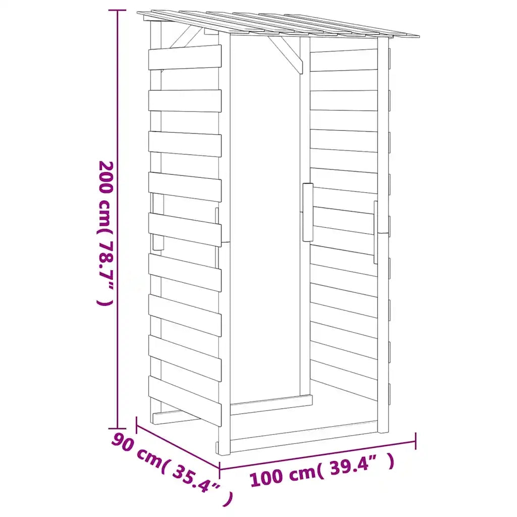 Pergole con Tetto 3 pz 100x90x200 cm Legno di Pino Impregnato 3096649