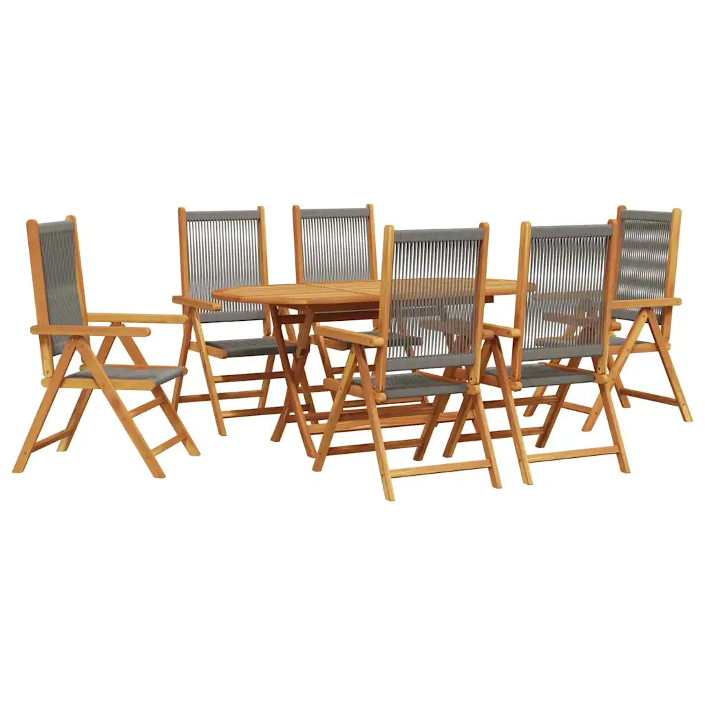 Set da Pranzo per Giardino 7 pcs Grigio 3375739
