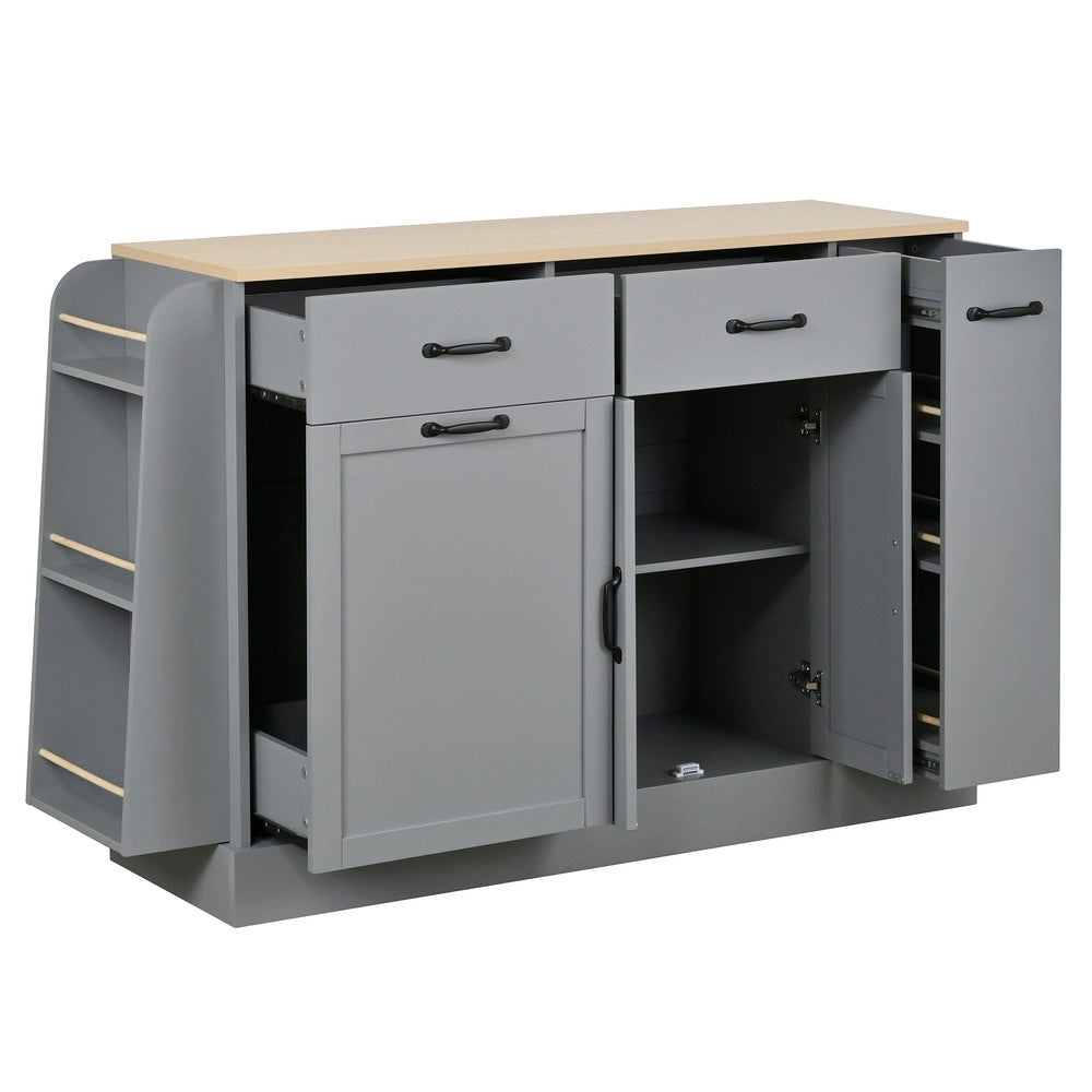 Credenza con Cassetti e Scomparto Rifiuti ¨C MINIMAL ¨C Grigio