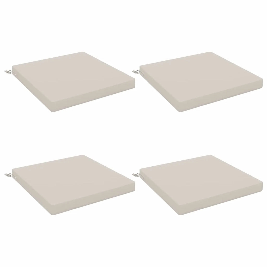 Cuscini per Sedia in 4 Pezzi SOEST 4 pz 100% Poliestere Bianco 944708