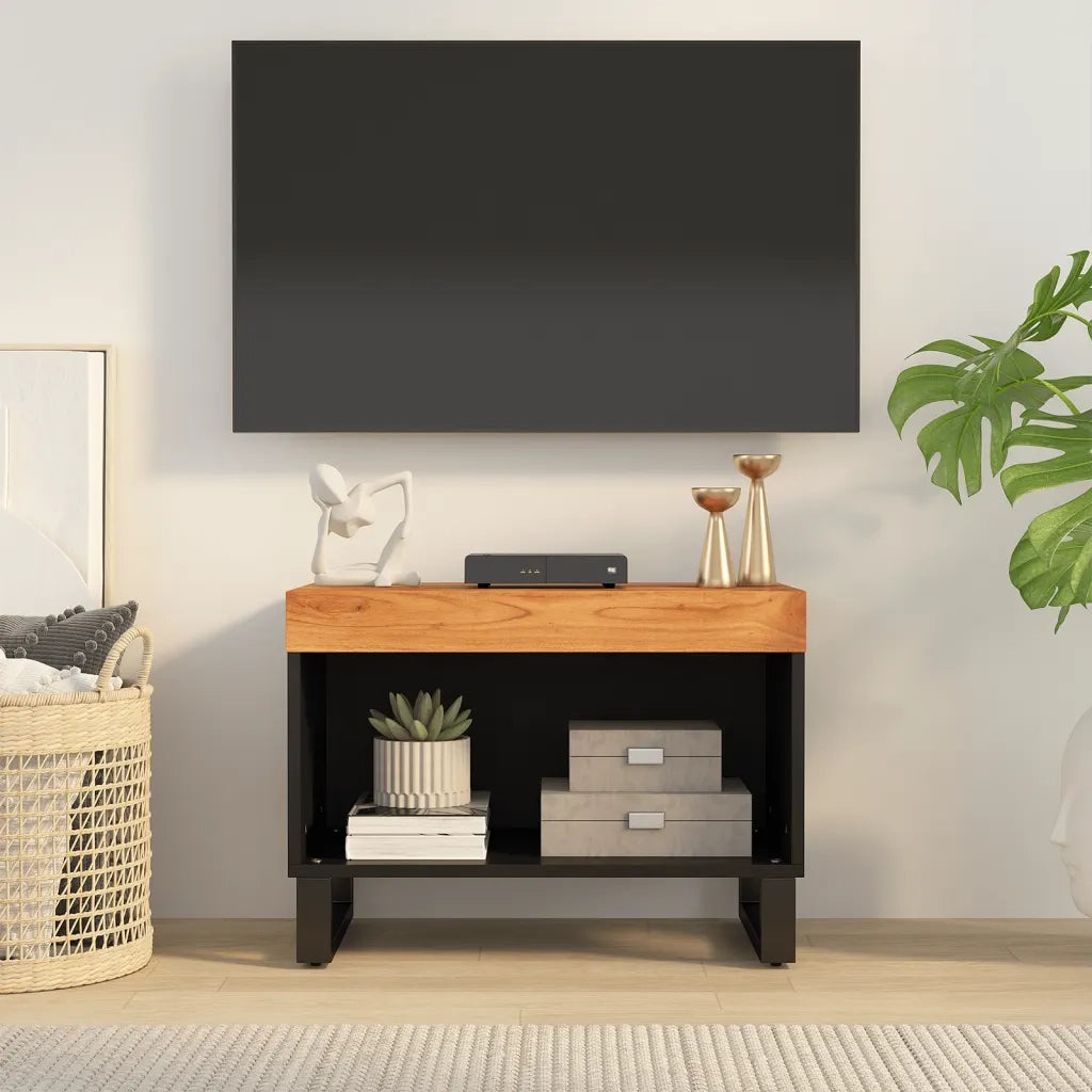 Mobile Porta TV 60x33x43,5 cm in Legno Massello di Acacia 352882