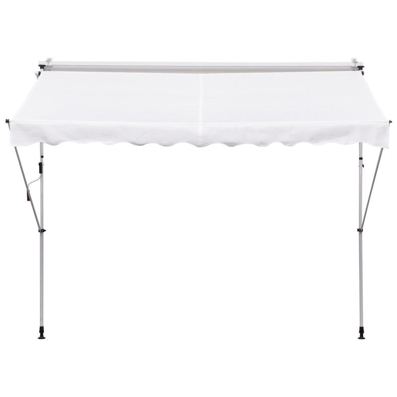 TENDA DA SOLE A MURO CON PALI DI SUPPORTO 300 X 150 CM  BIANCA