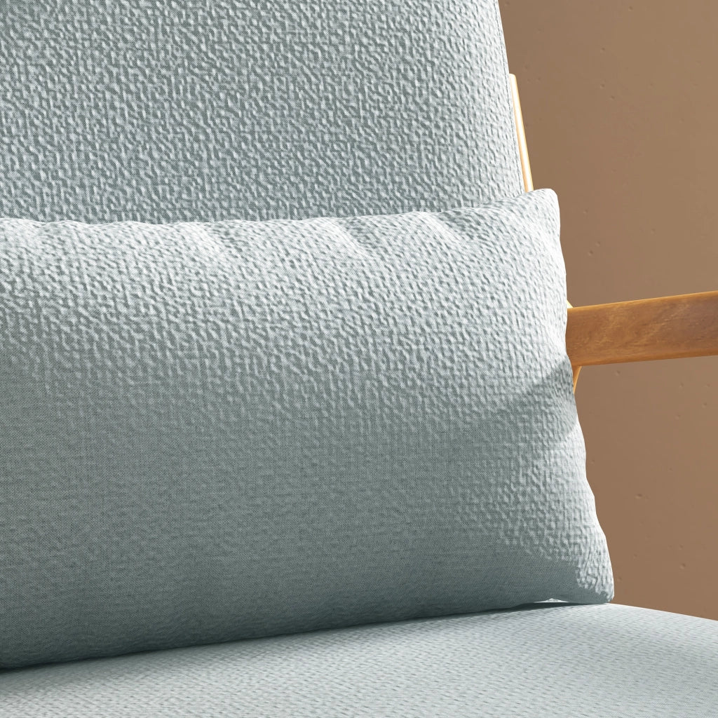 Poltrona a dondolo in legno massello ¨C zephmum ¨C grigio chiaro