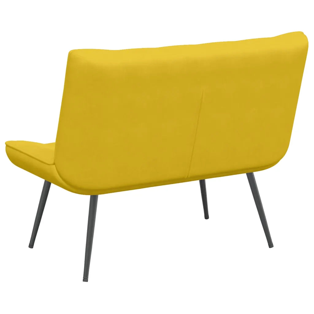 Panca Gialla 110x74x84 cm in Velluto 4012343