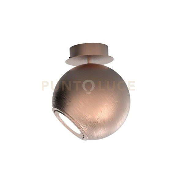 NEMO-PL RS Plafoniera 1 luce colore rame spazzolato attacco GU10 lampadina inclusa