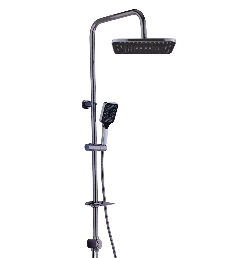 Asta saliscendi cromata colonna doccia soffione fisso doccetta set doccia 87307