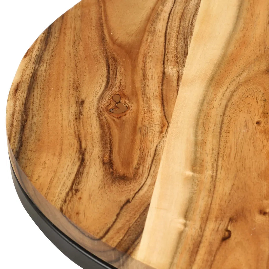 Tavolini Impilabili 2 pz in Legno Massello di Acacia 286186