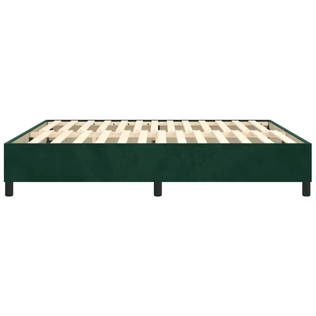 Struttura Letto a Rete a Molle-Giroletto Verde Scuro 180x200 cm in Velluto 234089