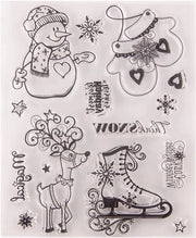Set di timbri per Natale timbro trasparente timbro in silicone per hobby scrapbooking e creazione di cartoline