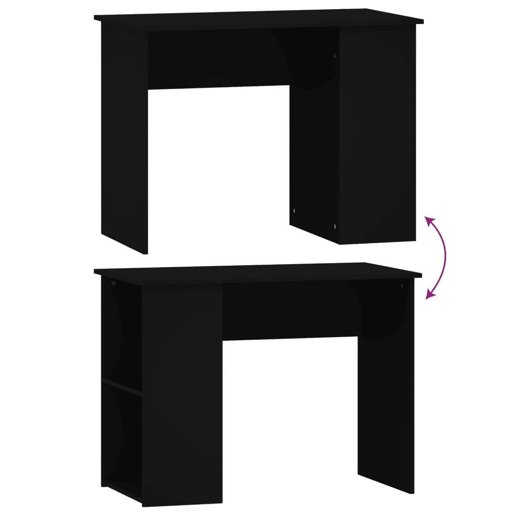 Scrivania | Tavolo da Ufficio Nera 100x55x75 cm in Legno Multistrato