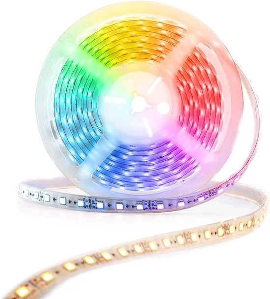 Strisce LED 5m Wi-Fi a colori full RGB con tonalità da bianco caldo a bianco freddo