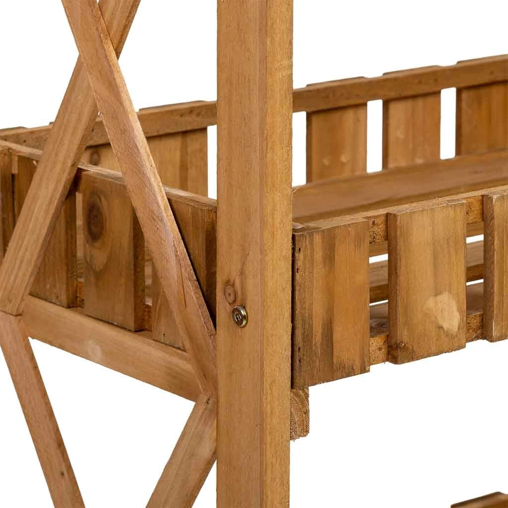 Espositore in legno con 3 vassoi 56x32x148h cm