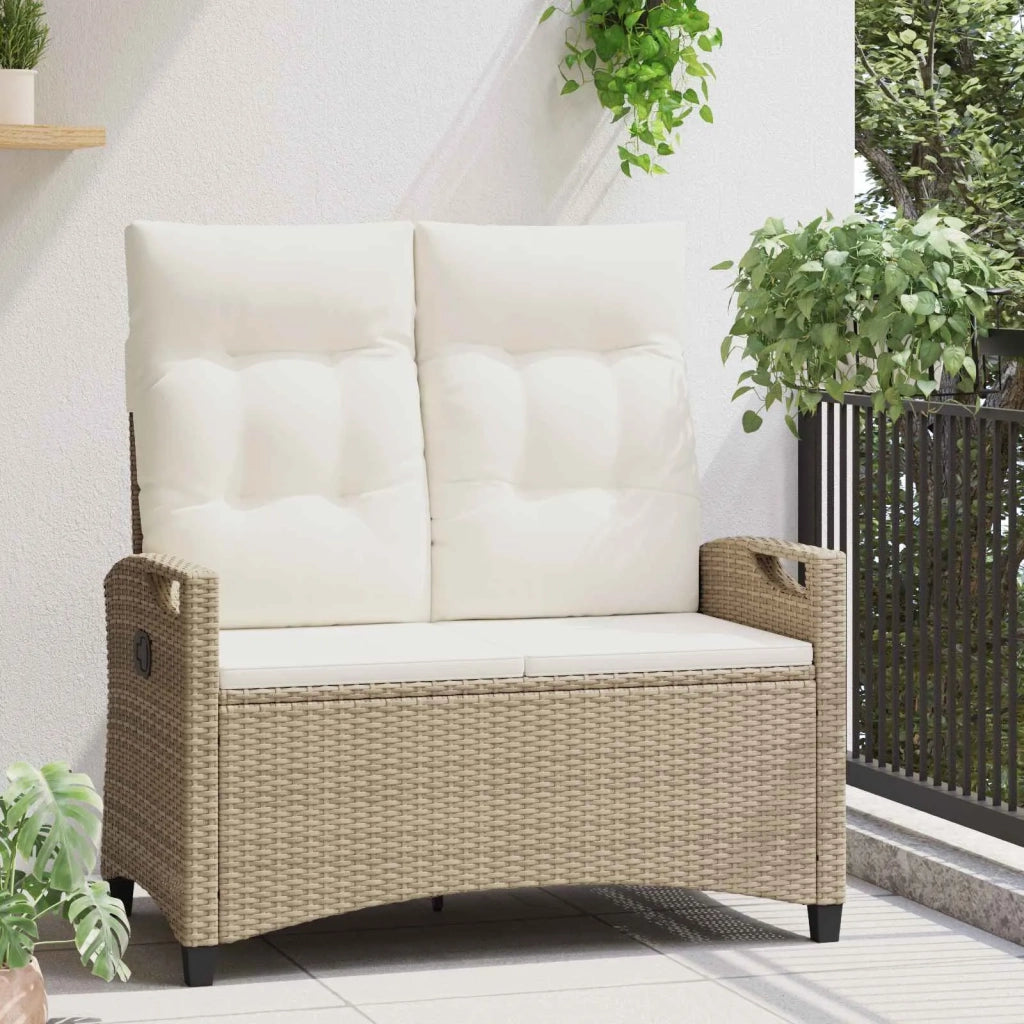 Panchina da giardino Beige e Crema 105 x 60 x 112 cm 42026854