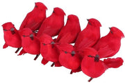 Decorazioni per la casa Artificiale 10 pezzi - Uccello Artificiale Rosso - Ornamenti di Natale - Progettazione Clip - Decorazione Esterna - Materiale di Alta Qualità Schiuma - Ornamento Uccello