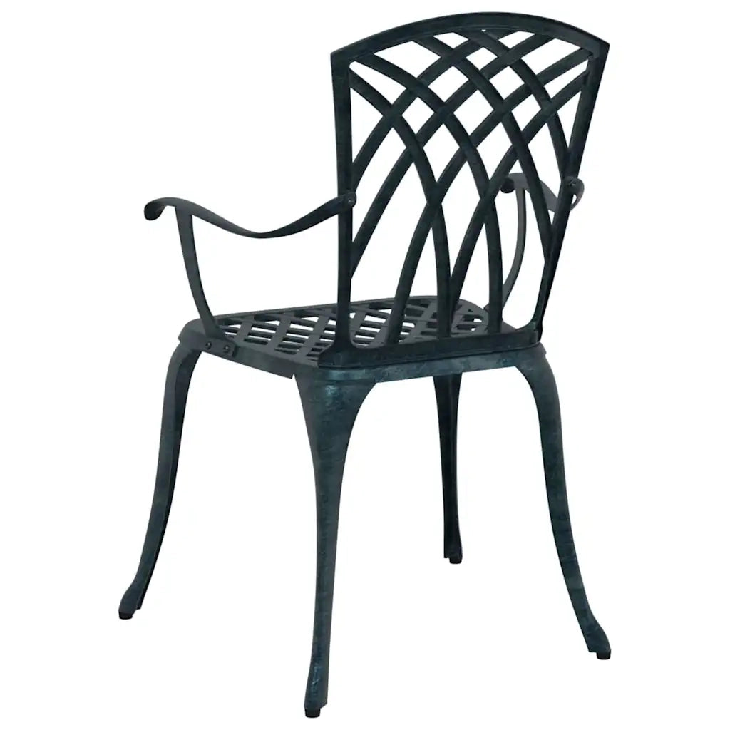 Sedia da Giardino 2 pz | Sedie da Esterno Verde 53 x 51 x 88,5cm Alluminio