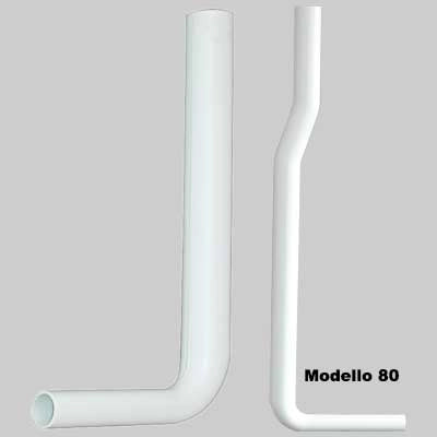 TUBO DI SCARICO PER CASSETTA A ZAINO  mm 346x225 Ø 50x32     CR
