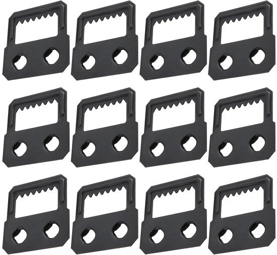 Fotolijsthanger 50 pezzi - Hanger autoadesivo - Nero galvanizzato - Acciaio duraturo - Adatto per display di galleria - Dimensioni 28 x 27 mm - Hanger