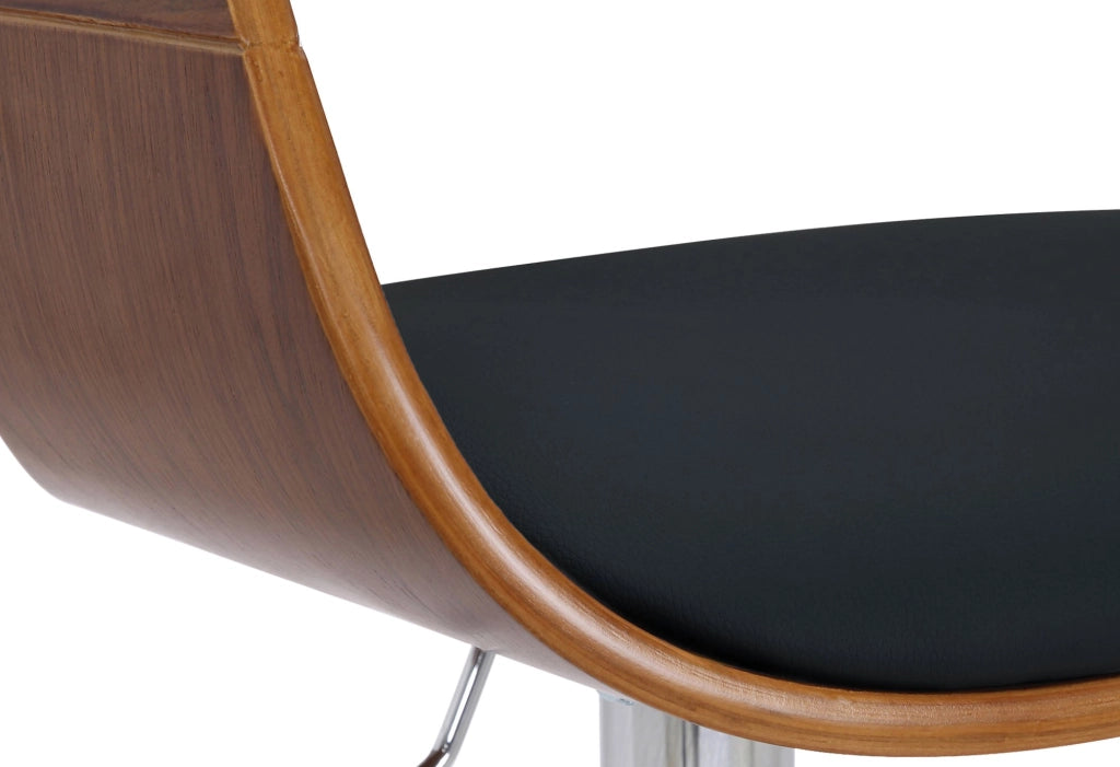 Sgabello Kingston in Similpelle Noce/nero