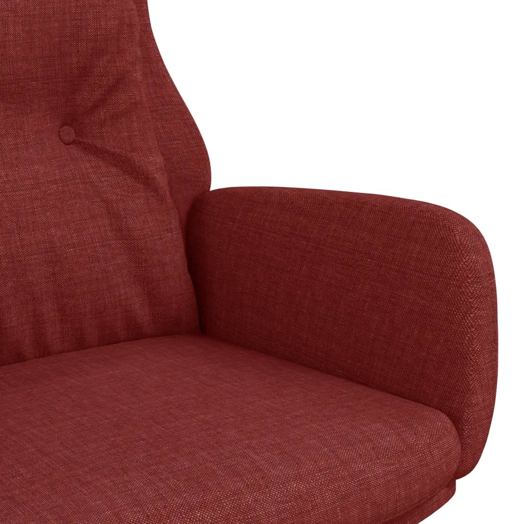 Poltrona Rilassante Rosso Vino in Tessuto 341298